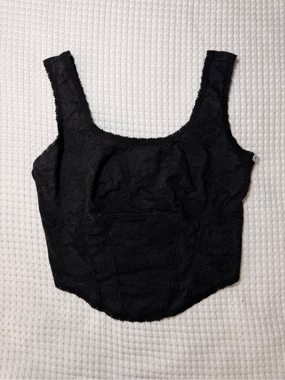 Victoria's Secret PINK Black Lace Crop Bustier